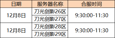 《傲剑情缘》12月8日合服公告