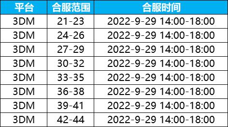 《雄霸江湖》9月29日合服公告